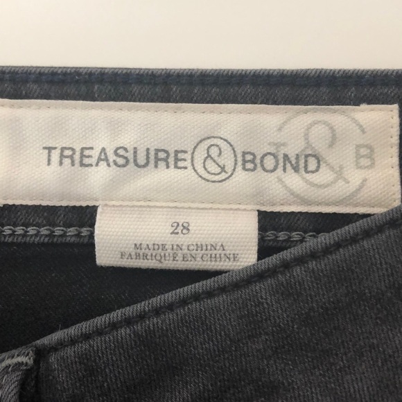 Treasure & Bond Skinny Textured Thigh Jeans 28 - Picture 4 of 9